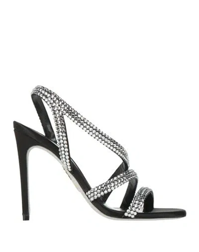 René Caovilla Rene' Caovilla Woman Sandals Black Size 7 Textile Fibers