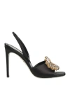 René Caovilla Rene' Caovilla Woman Sandals Black Size 7 Textile Fibers