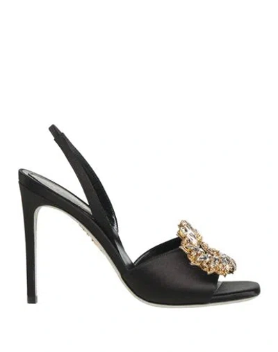 René Caovilla Rene' Caovilla Woman Sandals Black Size 7 Textile Fibers