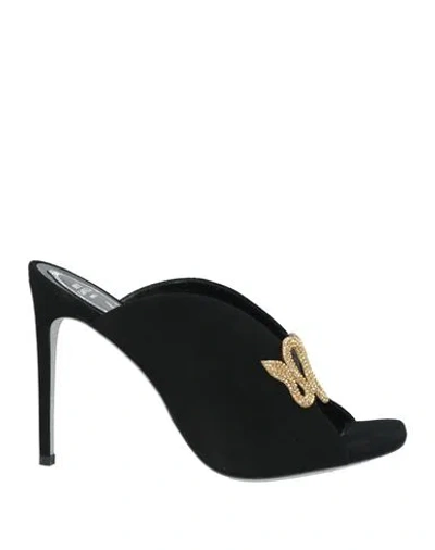 René Caovilla Rene' Caovilla Woman Sandals Black Size 7.5 Leather