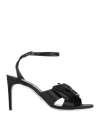 René Caovilla Black Satinjet Strass In Black
