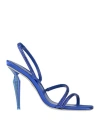 René Caovilla Rene' Caovilla Woman Sandals Blue Size 8 Textile Fibers In Blue
