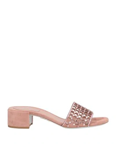 René Caovilla Rene' Caovilla Woman Sandals Blush Size 8 Textile Fibers