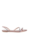 René Caovilla Rene' Caovilla Woman Sandals Copper Size 9 Textile Fibers In Orange