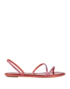 René Caovilla Rene' Caovilla Woman Sandals Coral Size 8 Textile Fibers In Red