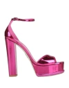 René Caovilla Liza Shocking Pink Sandal 130 In Pink