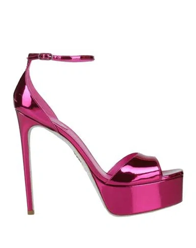 René Caovilla Rene' Caovilla Woman Sandals Fuchsia Size 9 Leather