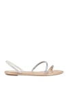 René Caovilla Rene' Caovilla Woman Sandals Gold Size 8 Textile Fibers In Gold