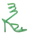 René Caovilla Rene' Caovilla Woman Sandals Green Size 7.5 Textile Fibers