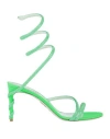 René Caovilla Margot Embellished Satin Sandals In Green