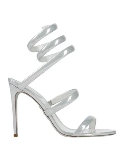 René Caovilla Rene' Caovilla Woman Sandals Light Grey Size 6 Calfskin