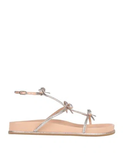 René Caovilla Rene' Caovilla Woman Sandals Light Pink Size 7.5 Textile Fibers