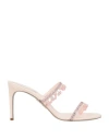René Caovilla Chandelier 80 Crystal-embellished Mules In Pink