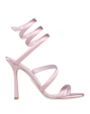 René Caovilla Rene' Caovilla Woman Sandals Light Purple Size 10 Textile Fibers