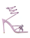 René Caovilla Rene' Caovilla Woman Sandals Lilac Size 8 Textile Fibers In Purple