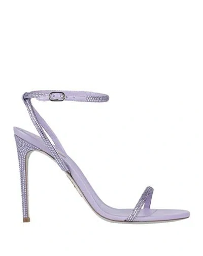 René Caovilla Ellabrita 105mm Leather Sandals In Grey