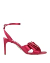 René Caovilla Rene' Caovilla Woman Sandals Magenta Size 9 Textile Fibers