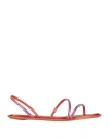René Caovilla Rene' Caovilla Woman Sandals Orange Size 7 Textile Fibers
