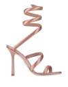 René Caovilla Rene' Caovilla Woman Sandals Antique Rose Size 7 Textile Fibers In Pink