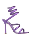 René Caovilla Rene' Caovilla Woman Sandals Purple Size 8 Textile Fibers