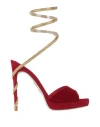 René Caovilla 90mm Snake-strap Sandals In Red