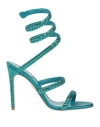 René Caovilla 105mm Cleo Sandals In Blue