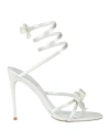 René Caovilla Rene' Caovilla Woman Sandals White Size 8 Textile Fibers In White