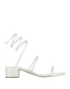 René Caovilla Cleo Crystal-embellished Sandals In White