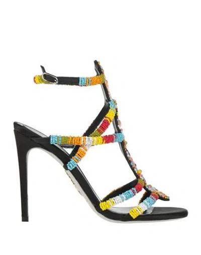 René Caovilla Rebecca 105mm Sandals In Black