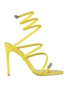 René Caovilla Rene' Caovilla Woman Sandals Yellow Size 7 Textile Fibers