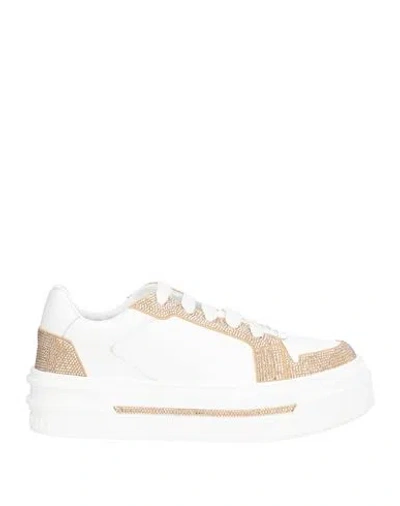 René Caovilla Rene' Caovilla Woman Sneakers White Size 8 Calfskin In Multi