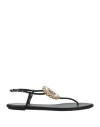 René Caovilla Rene' Caovilla Woman Thong Sandal Black Size 11 Textile Fibers