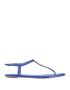 René Caovilla Rene' Caovilla Woman Thong Sandal Bright Blue Size 8.5 Textile Fibers