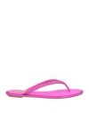 René Caovilla Rene' Caovilla Woman Thong Sandal Fuchsia Size 7 Textile Fibers In Pink