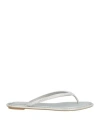 René Caovilla Rene' Caovilla Woman Thong Sandal Light Grey Size 8 Textile Fibers In Multi