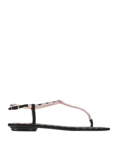 René Caovilla Rene' Caovilla Woman Thong Sandal Pink Size 4.5 Textile Fibers