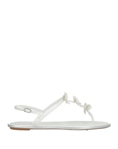 René Caovilla Rene' Caovilla Woman Thong Sandal White Size 8 Lambskin