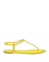 René Caovilla Rene' Caovilla Woman Thong Sandal Yellow Size 5 Textile Fibers