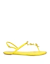 René Caovilla Rene' Caovilla Woman Thong Sandal Yellow Size 6.5 Lambskin