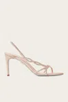 René Caovilla Braid Sandal 80 In Beige In White