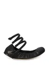 René Caovilla Rene Caovilla Cleo 10 Crystal Ballerinas In Black
