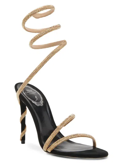 René Caovilla Women's Cleo Margot 105mm Satin Wrap Sandals
