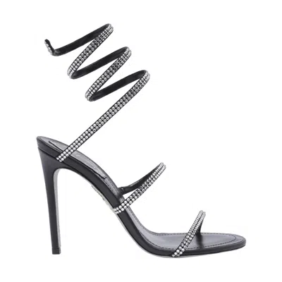 René Caovilla Leather Embellished Cleo Ii Heeled Sandals 105 In Black