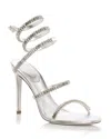 René Caovilla Round-toe High-heeled Sandals In White