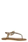 René Caovilla Flat Sandals Rene Caovilla Woman Color Beige In Cream