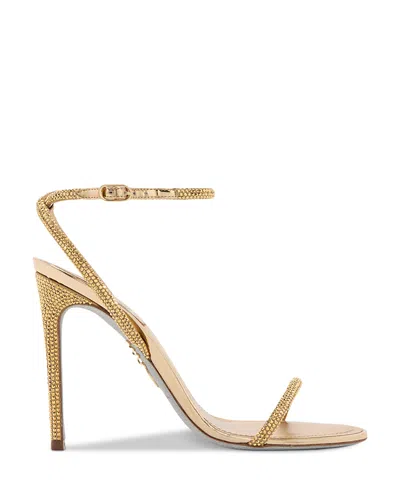 René Caovilla Ellabrita Embellished-strap Heeled Sandals In Gold
