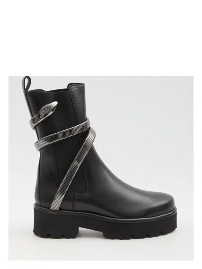 RENÉ CAOVILLA WOMEN'S JUNIPER 45 BIKER BOOTS