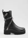 René Caovilla Juniper 45 Biker Boots In Black