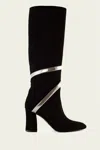 René Caovilla Juniper Soft Boot In Black Suede In Black