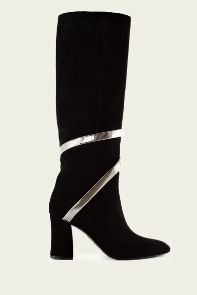 RENÉ CAOVILLA WOMEN'S JUNIPER SUEDE BOOTS IN BLACK